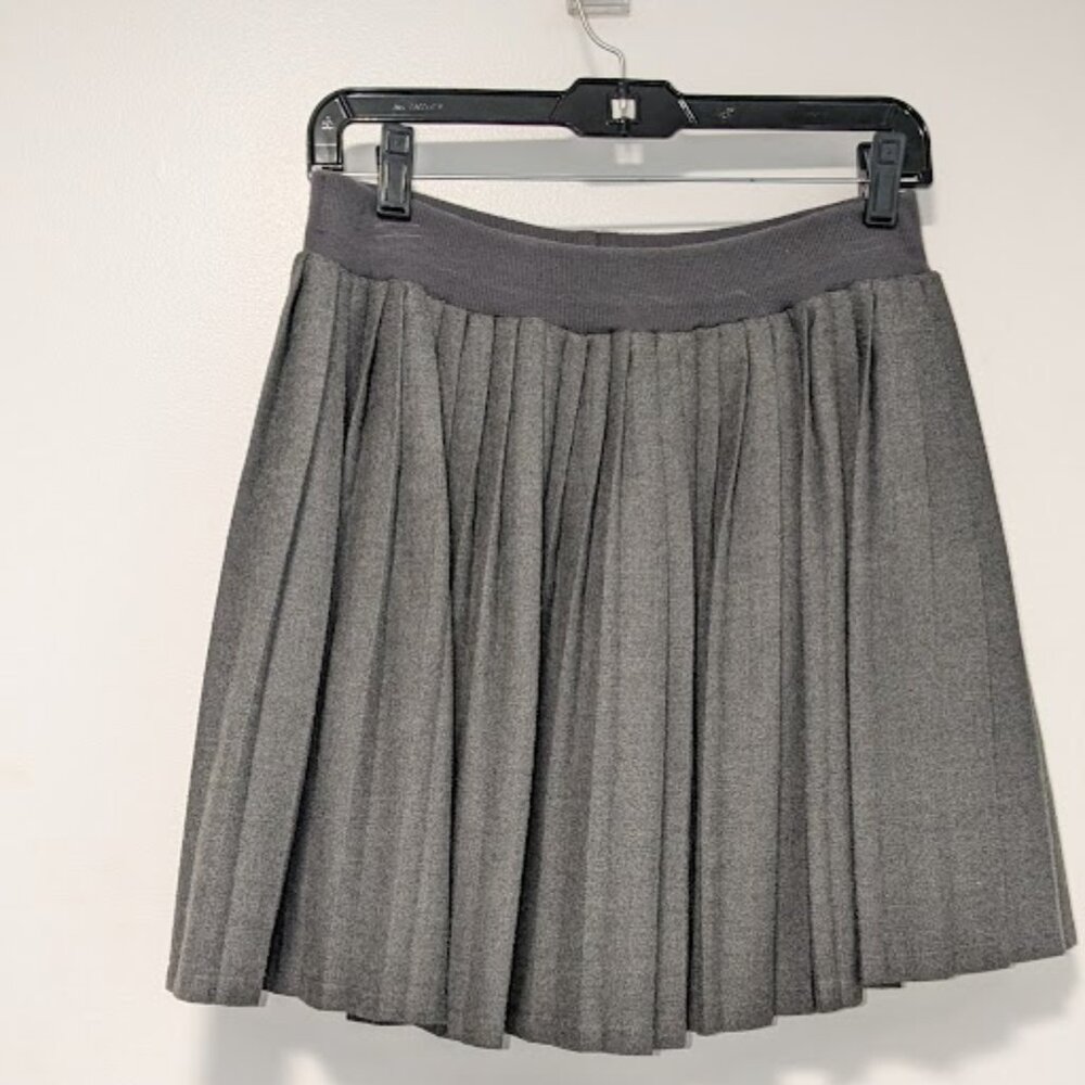 Gray Pleated Skirt